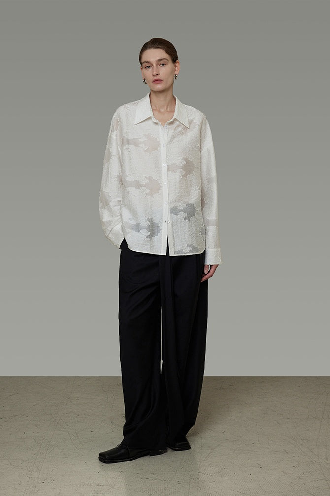 Effortless Drape Jacquard Top