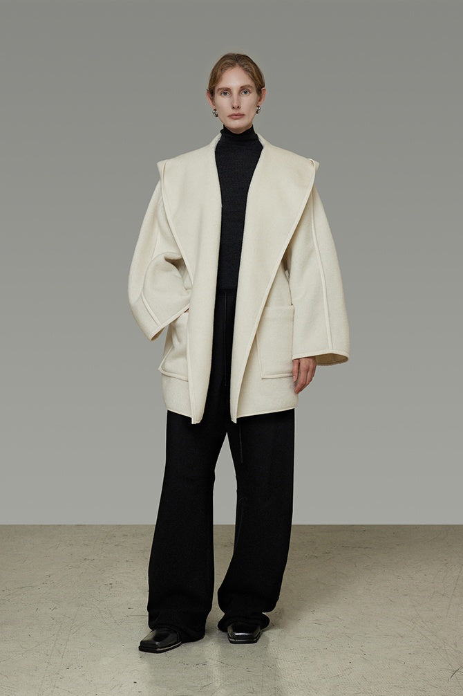 Architectural Reversible Wool Coat