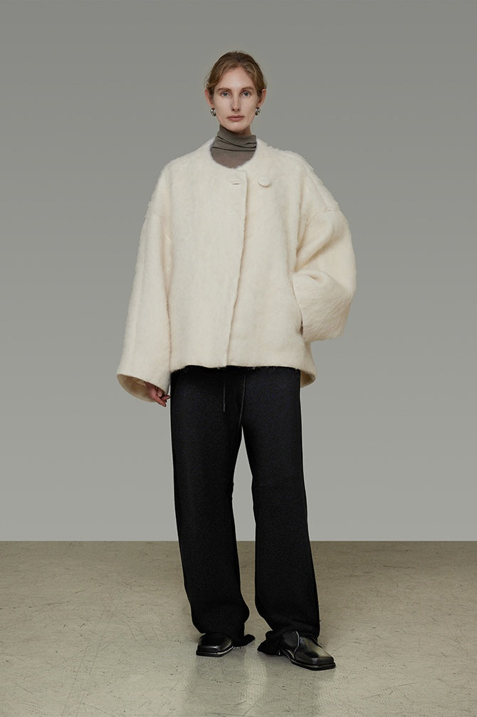 Effortless Wool Blend Sculpted Coat