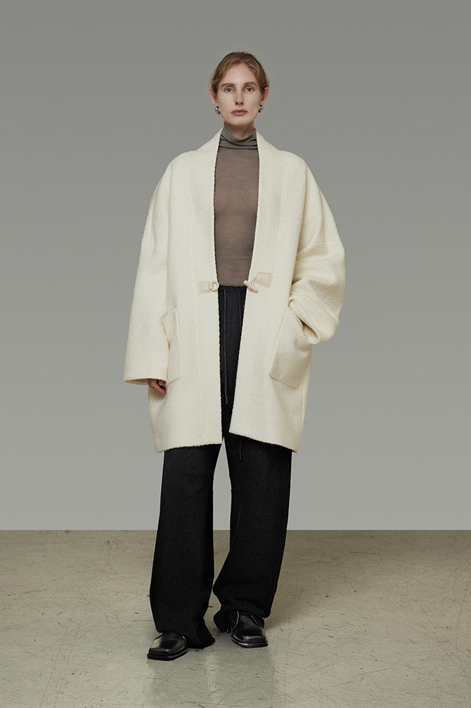 Effortless Wool Blend Mid-Length Coat