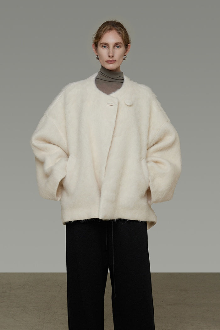 Effortless Wool Blend Sculpted Coat