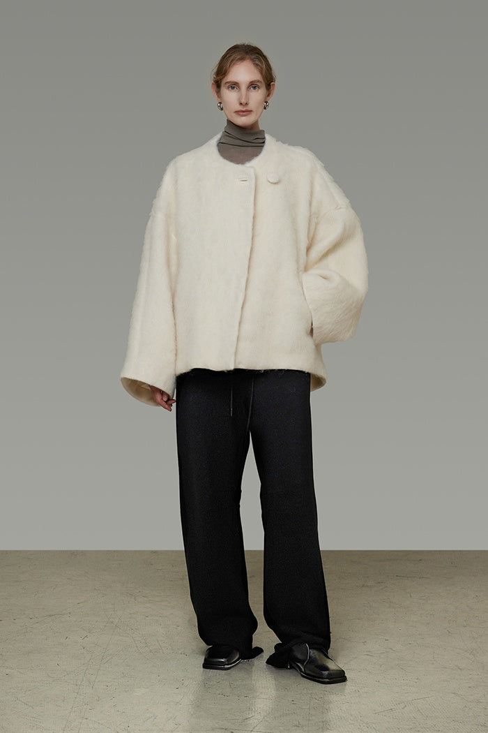 Effortless Wool Blend Sculpted Coat