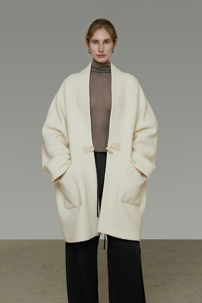 Effortless Wool Blend Mid-Length Coat