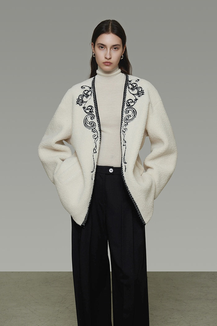 Artisan Textured V-Neck Jacket