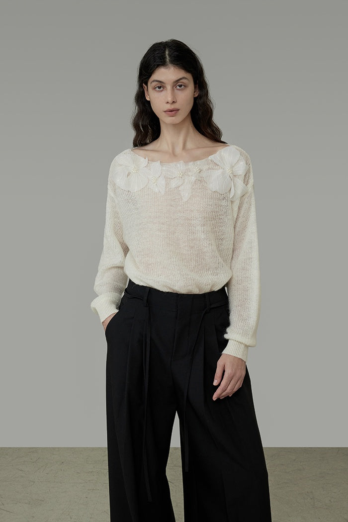 Subtle Bloom Knit Elegance Top