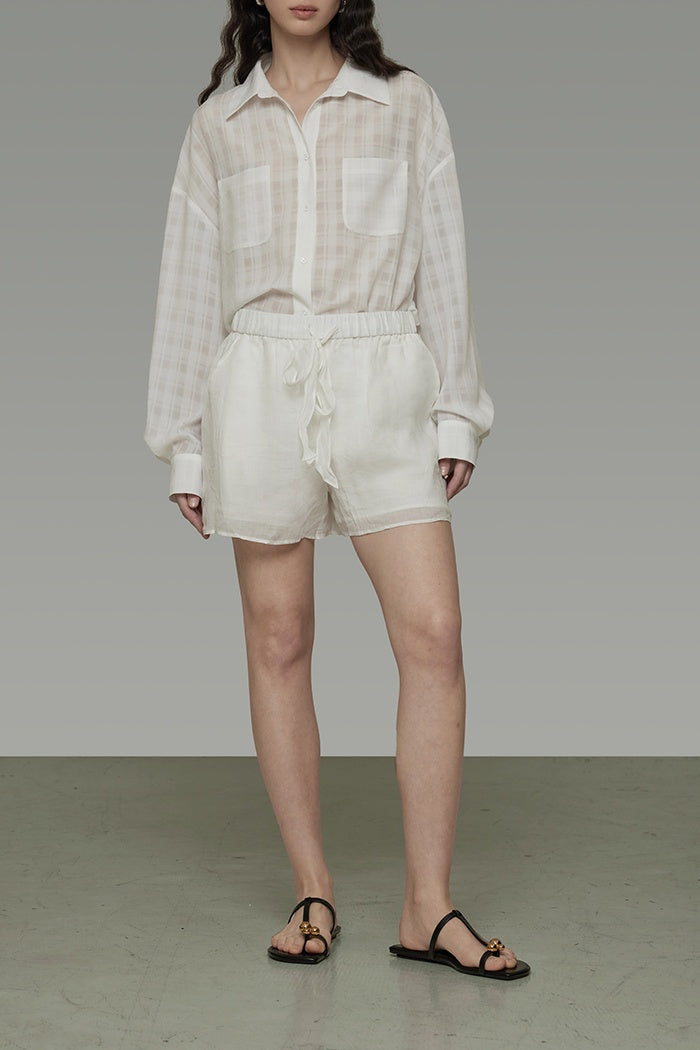 Effortless Linen Drawstring Shorts