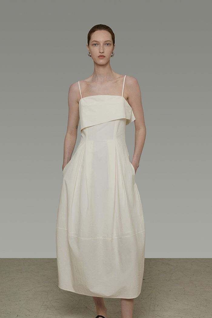 Chic Asymmetric Drape Sundress