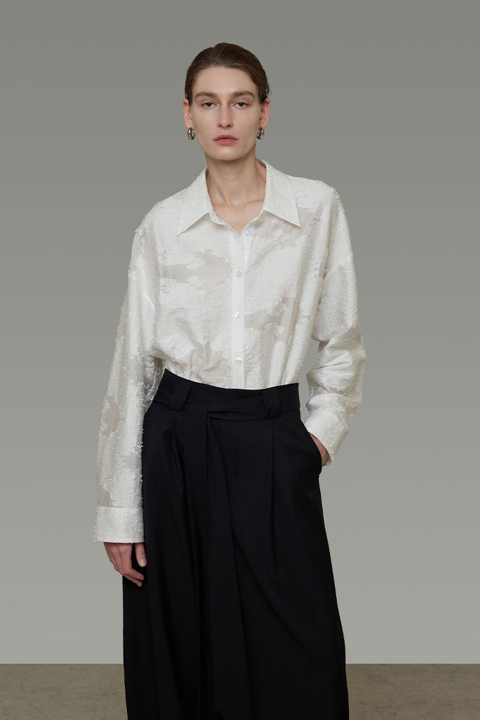 Effortless Drape Jacquard Top