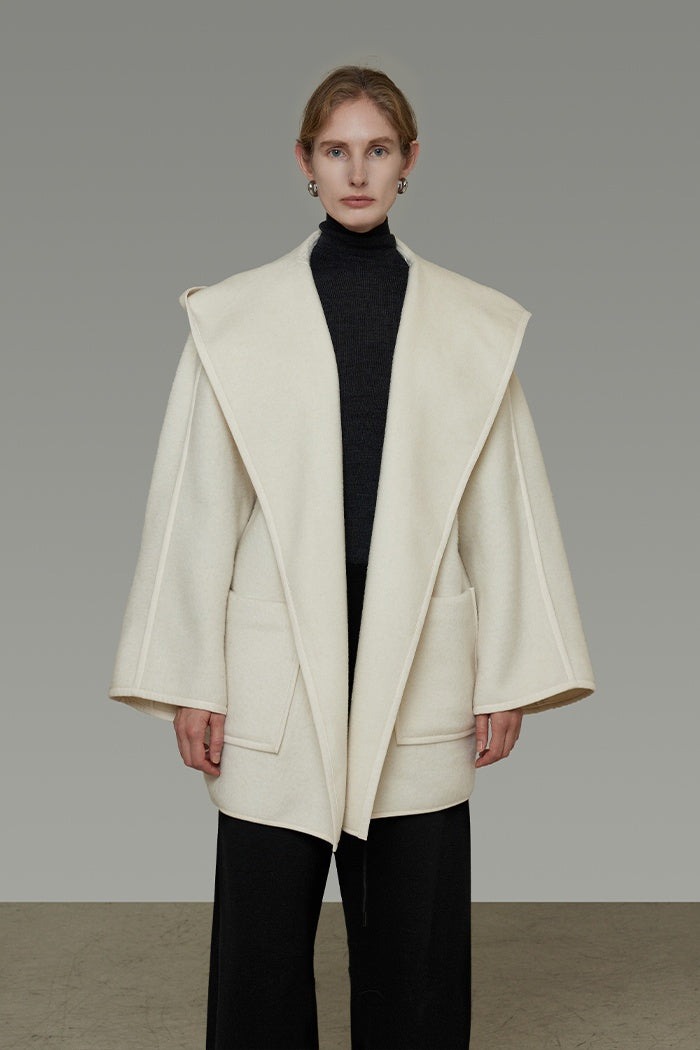 Architectural Reversible Wool Coat