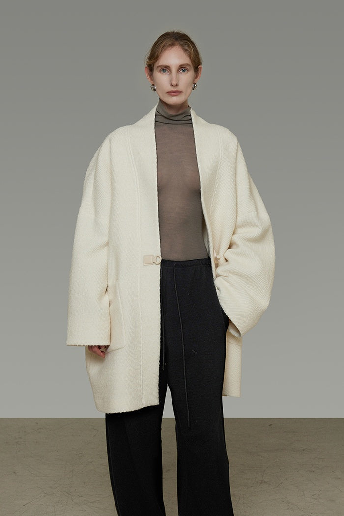 Effortless Wool Blend Mid-Length Coat