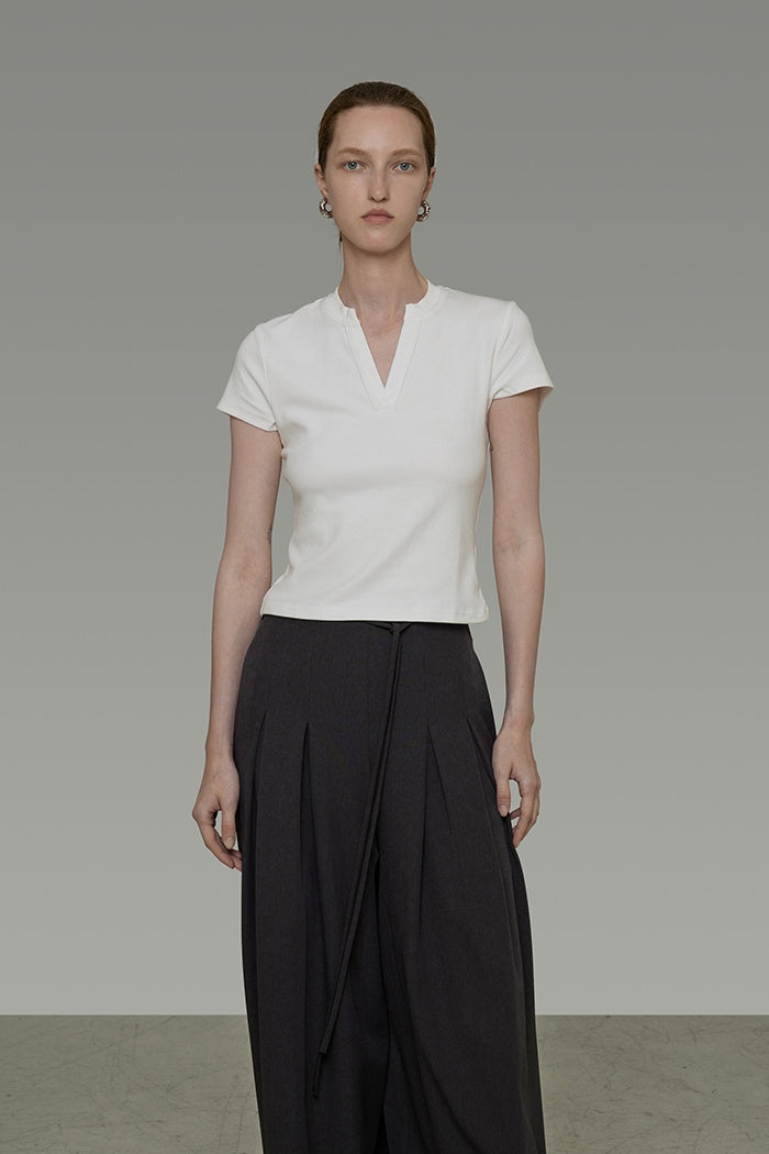 Minimalist Chic V-Neck Essential Tee