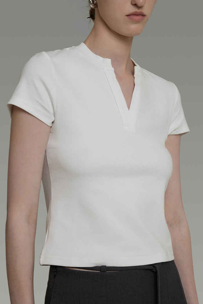 Minimalist Chic V-Neck Essential Tee