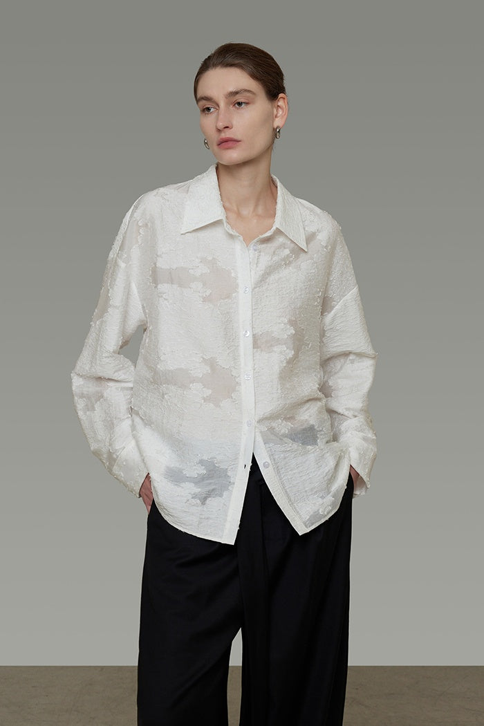 Effortless Drape Jacquard Top