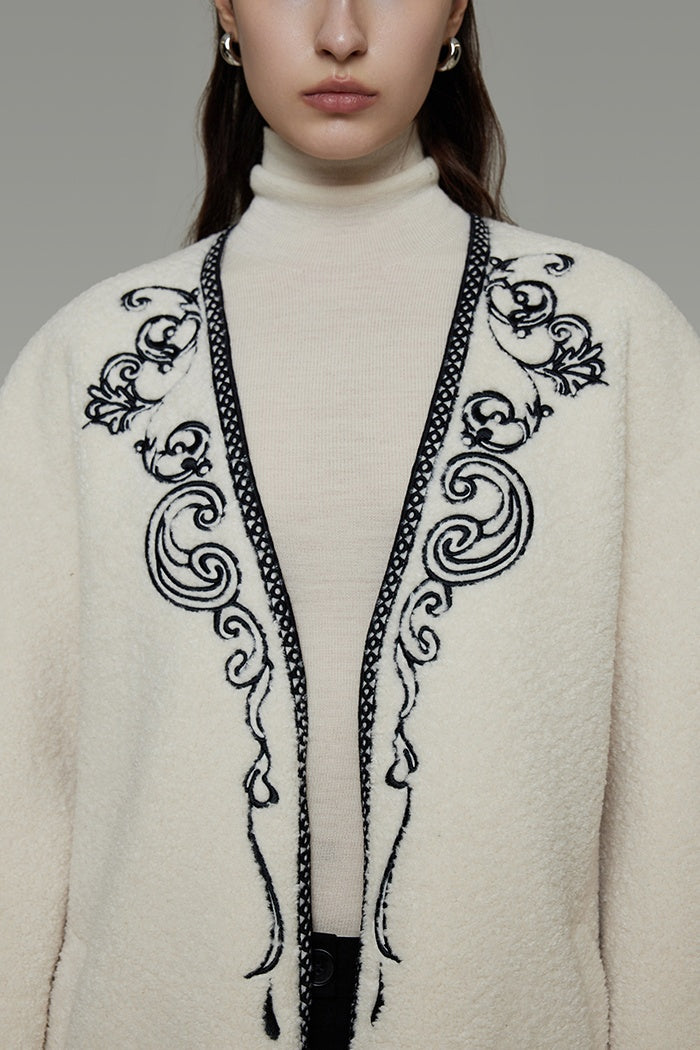 Artisan Textured V-Neck Jacket