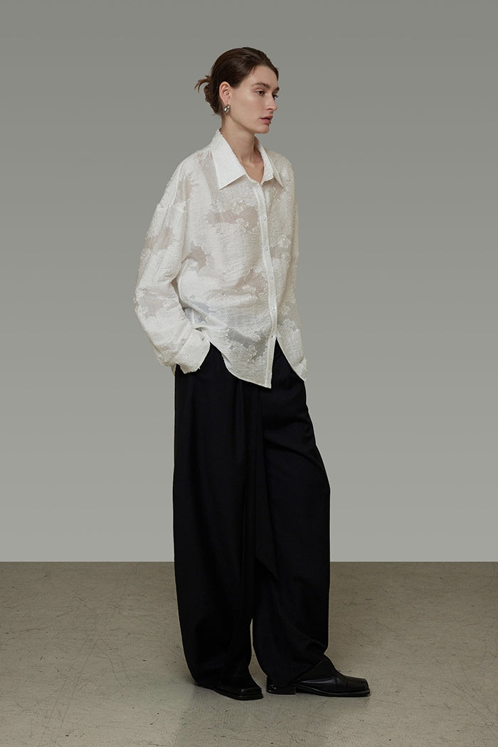 Effortless Drape Jacquard Top