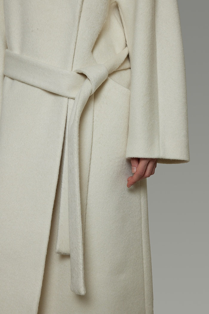 Quiet Luxury Wool Belted Coat