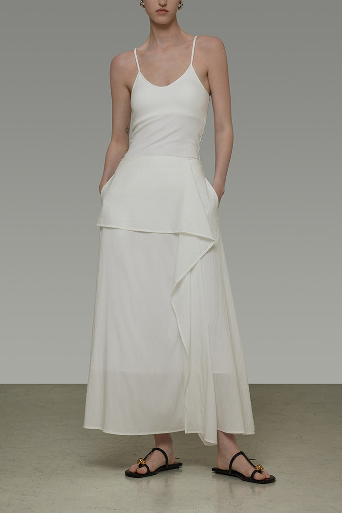 Sculpted Drape A-Line Skirt