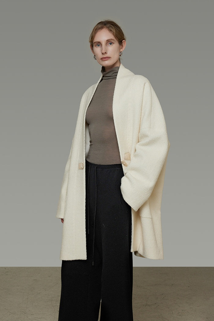 Effortless Wool Blend Mid-Length Coat
