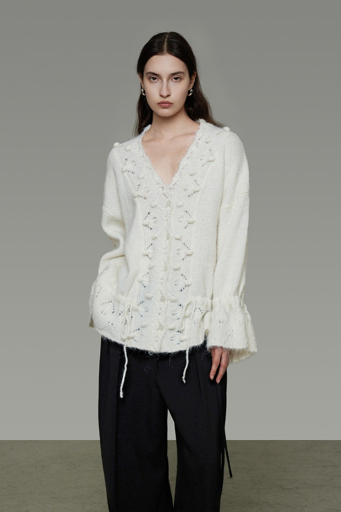 Chic V-Neck Wool Blend Knit