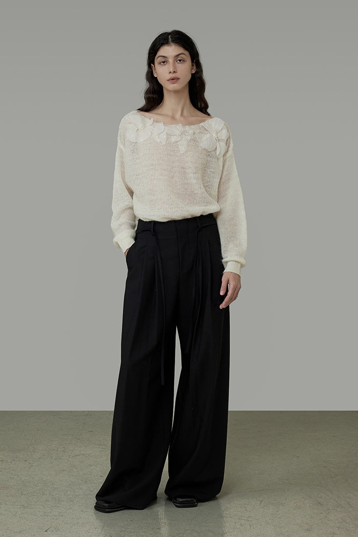 Subtle Bloom Knit Elegance Top