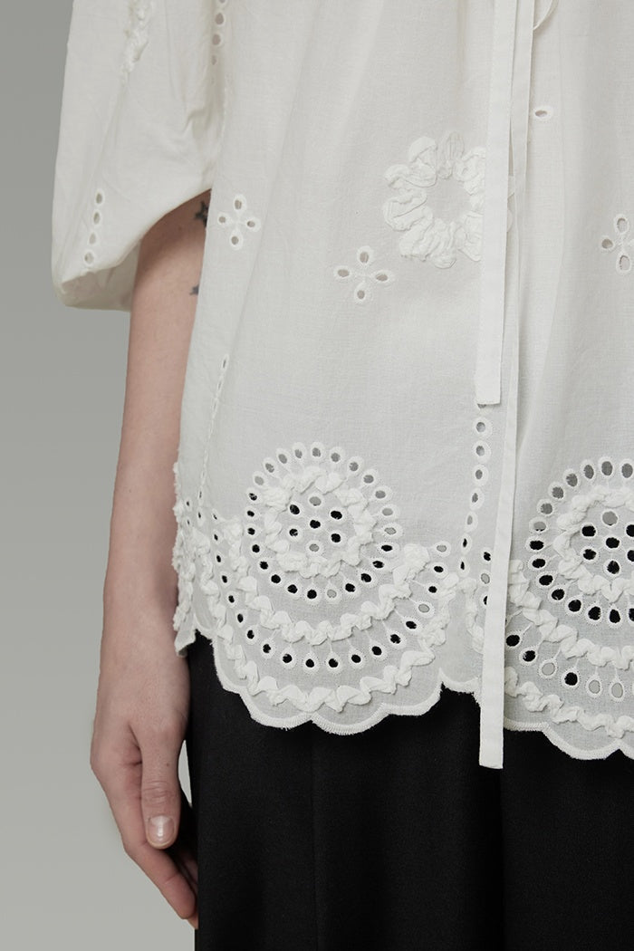 Whisper Lace Off-Shoulder Blouse