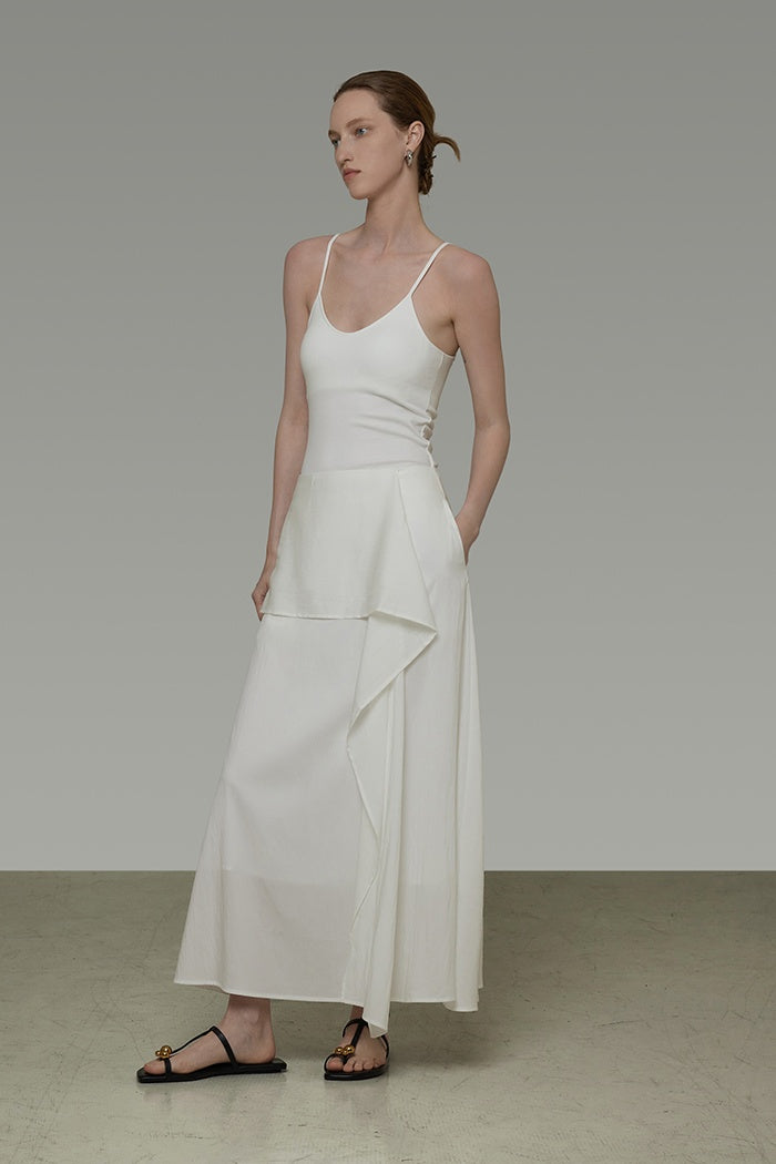 Sculpted Drape A-Line Skirt