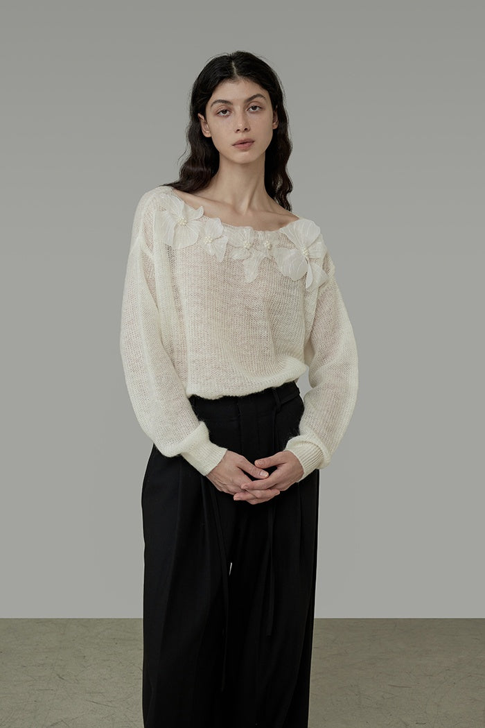 Subtle Bloom Knit Elegance Top
