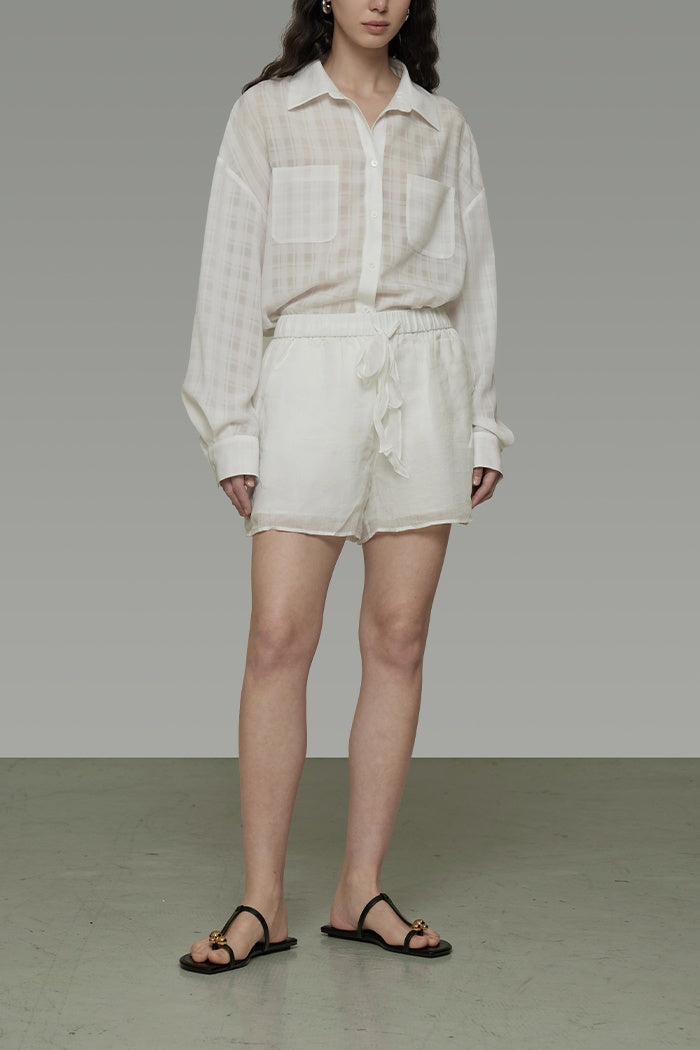 Effortless Linen Drawstring Shorts