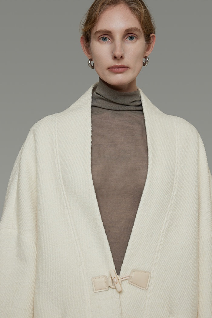 Effortless Wool Blend Mid-Length Coat