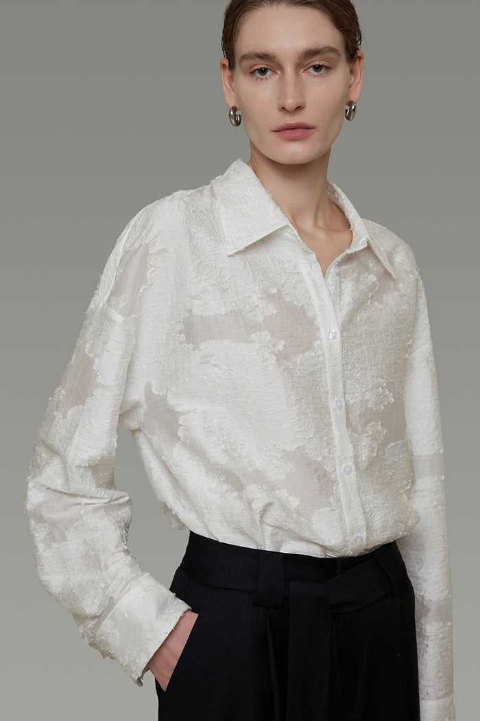 Effortless Drape Jacquard Top