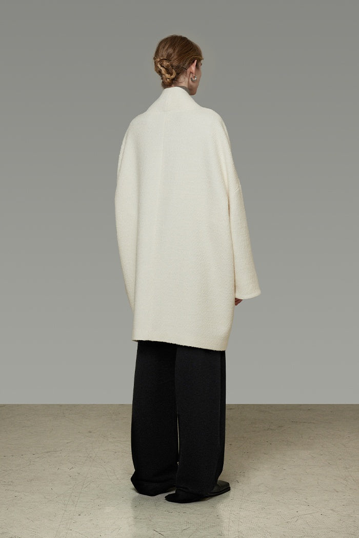 Effortless Wool Blend Mid-Length Coat