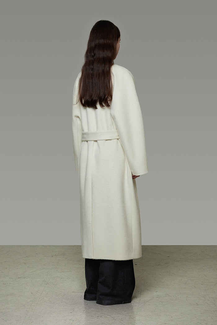 Quiet Luxury Wool Belted Coat