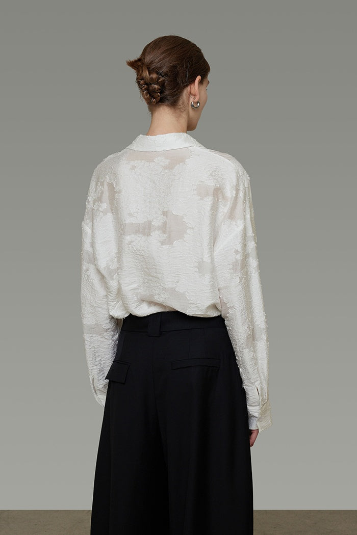 Effortless Drape Jacquard Top