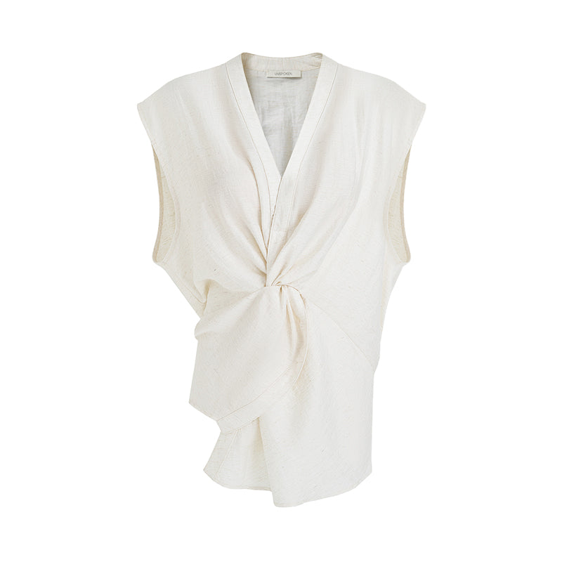 Sculpted Minimalist V-Neck Shell