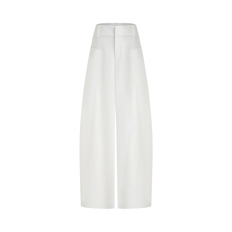 Sculpted Arc Wide-Leg Trousers