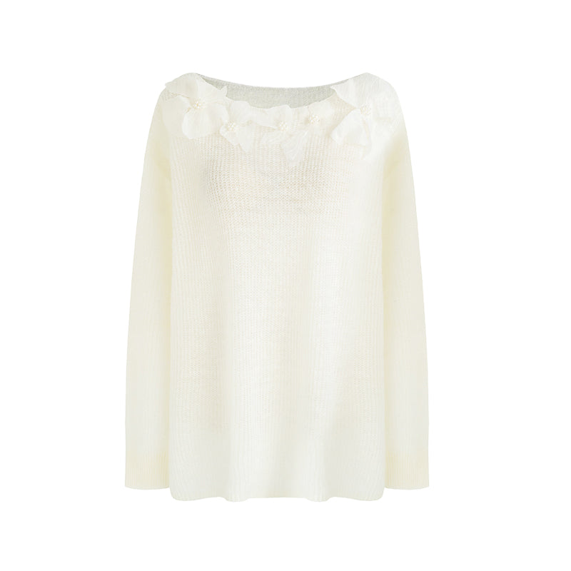 Subtle Bloom Knit Elegance Top