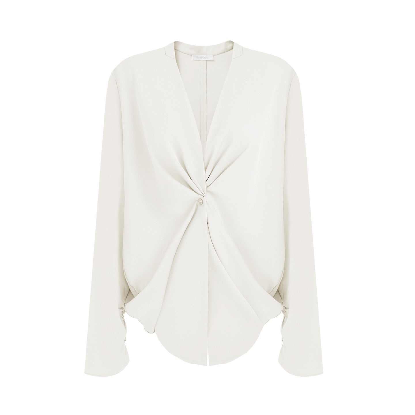 Sculpted Drape Minimalist Blouse