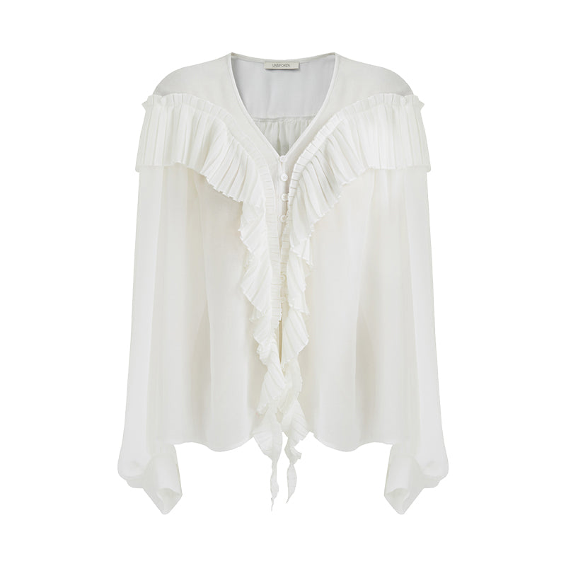 Whispered Romance Silk Blouse