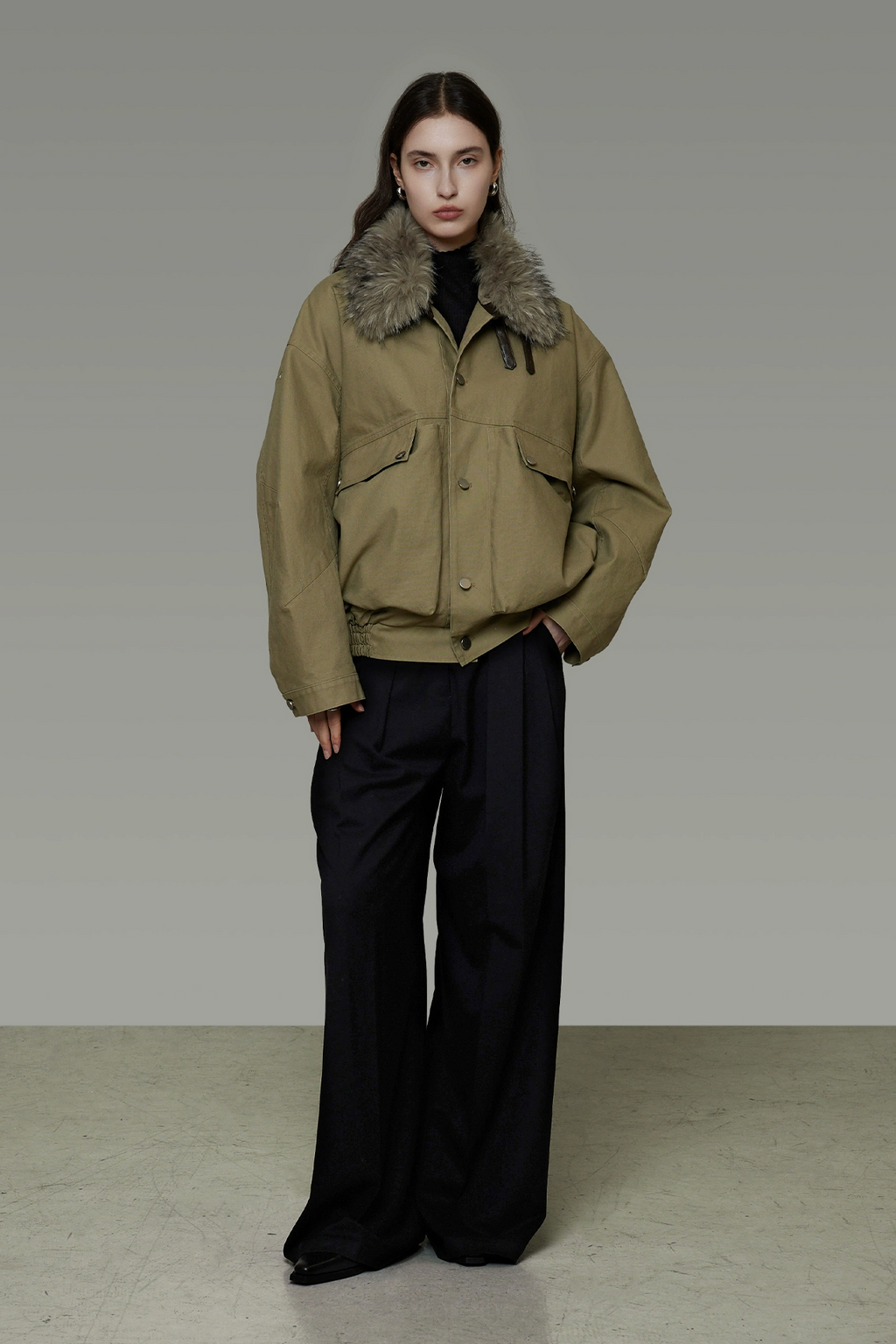 Effortless Chic Pocket Collar Puffer