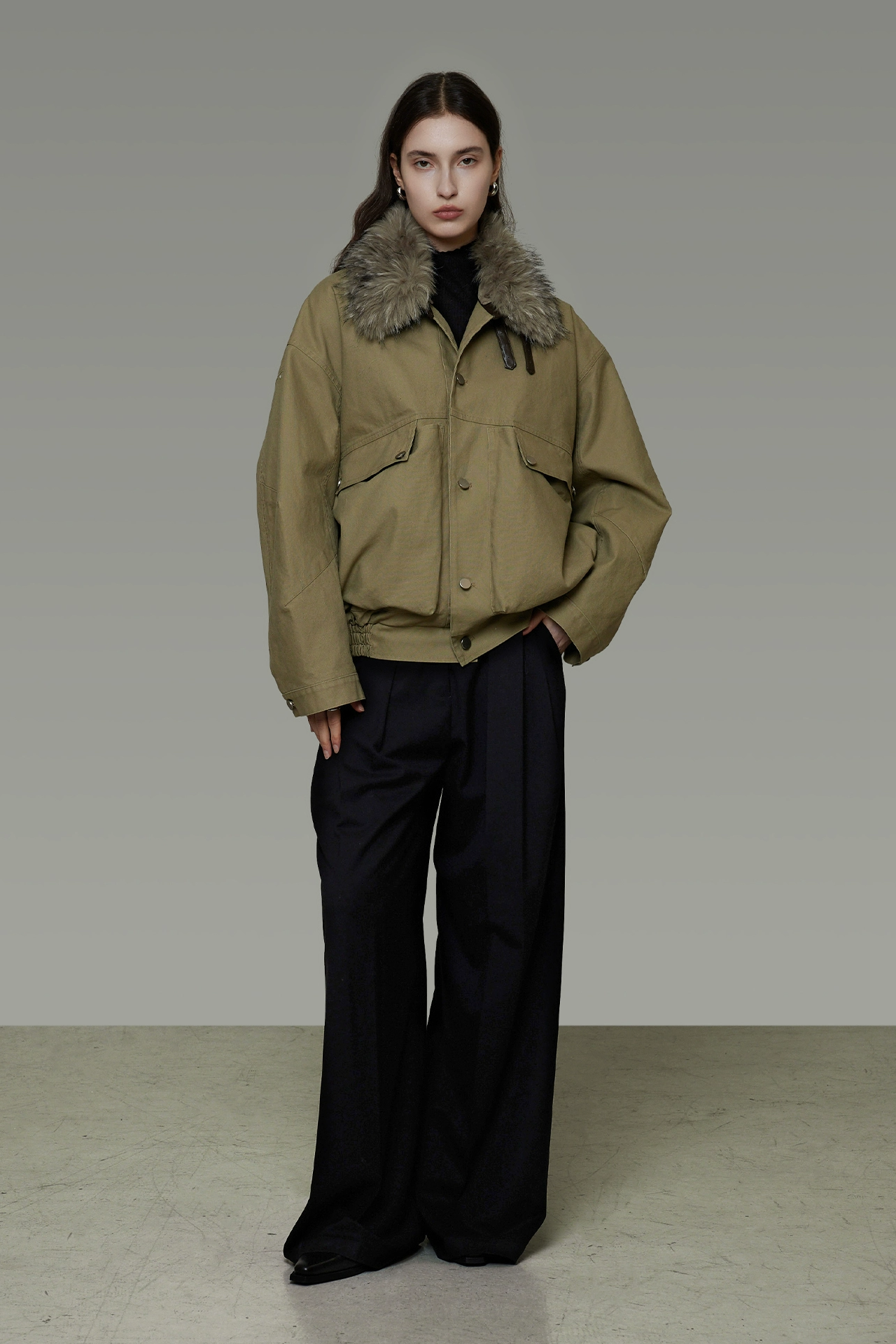 Effortless Chic Pocket Collar Puffer