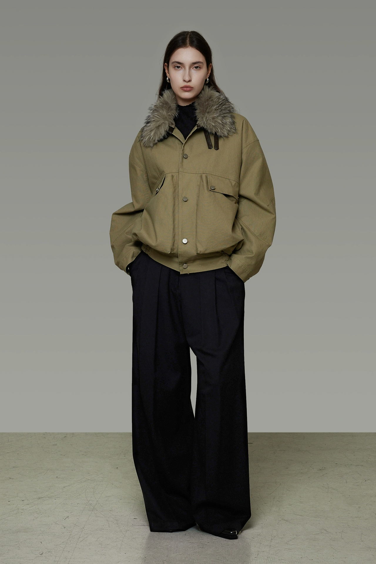 Effortless Chic Pocket Collar Puffer