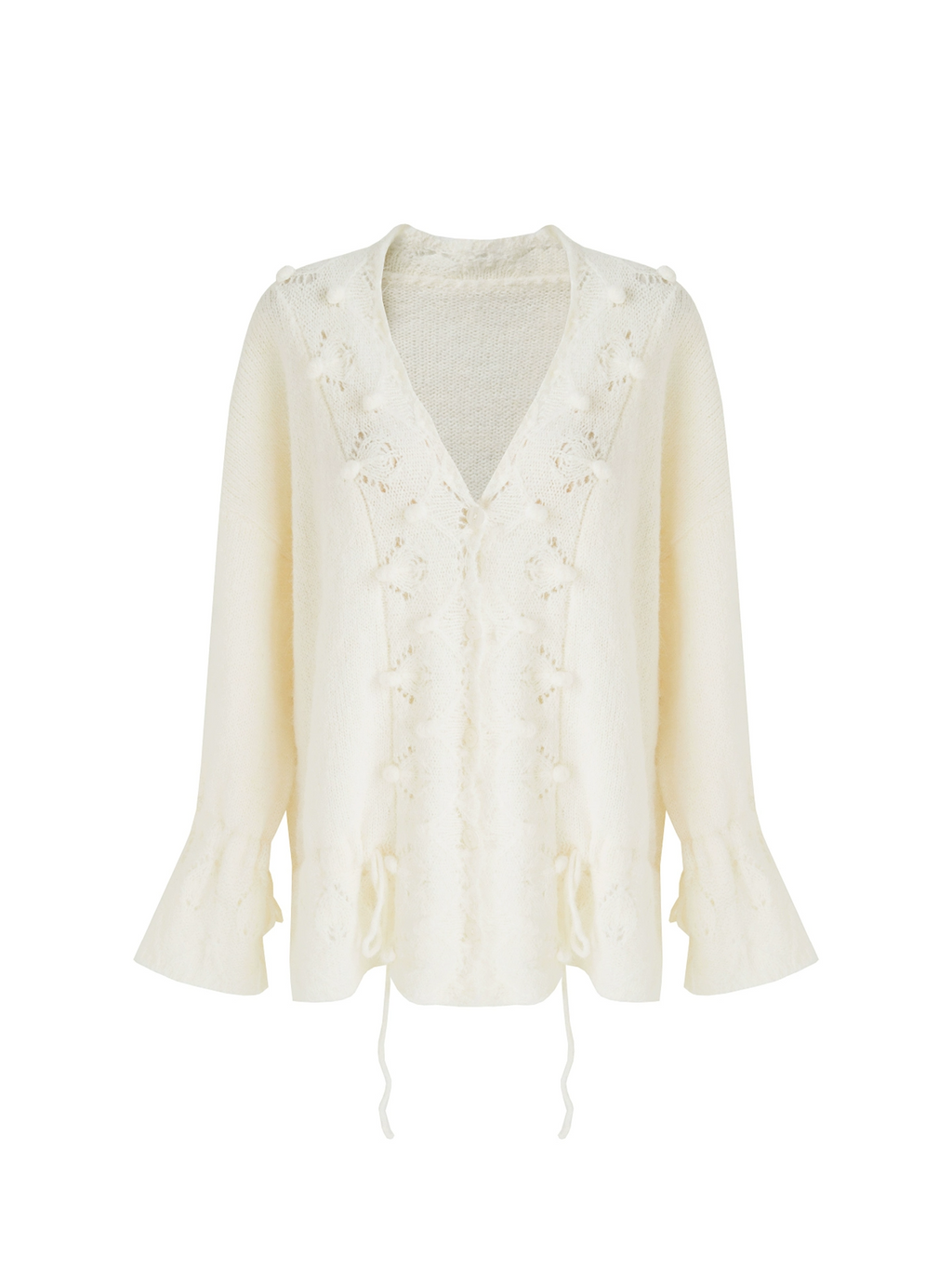 Chic V-Neck Wool Blend Knit