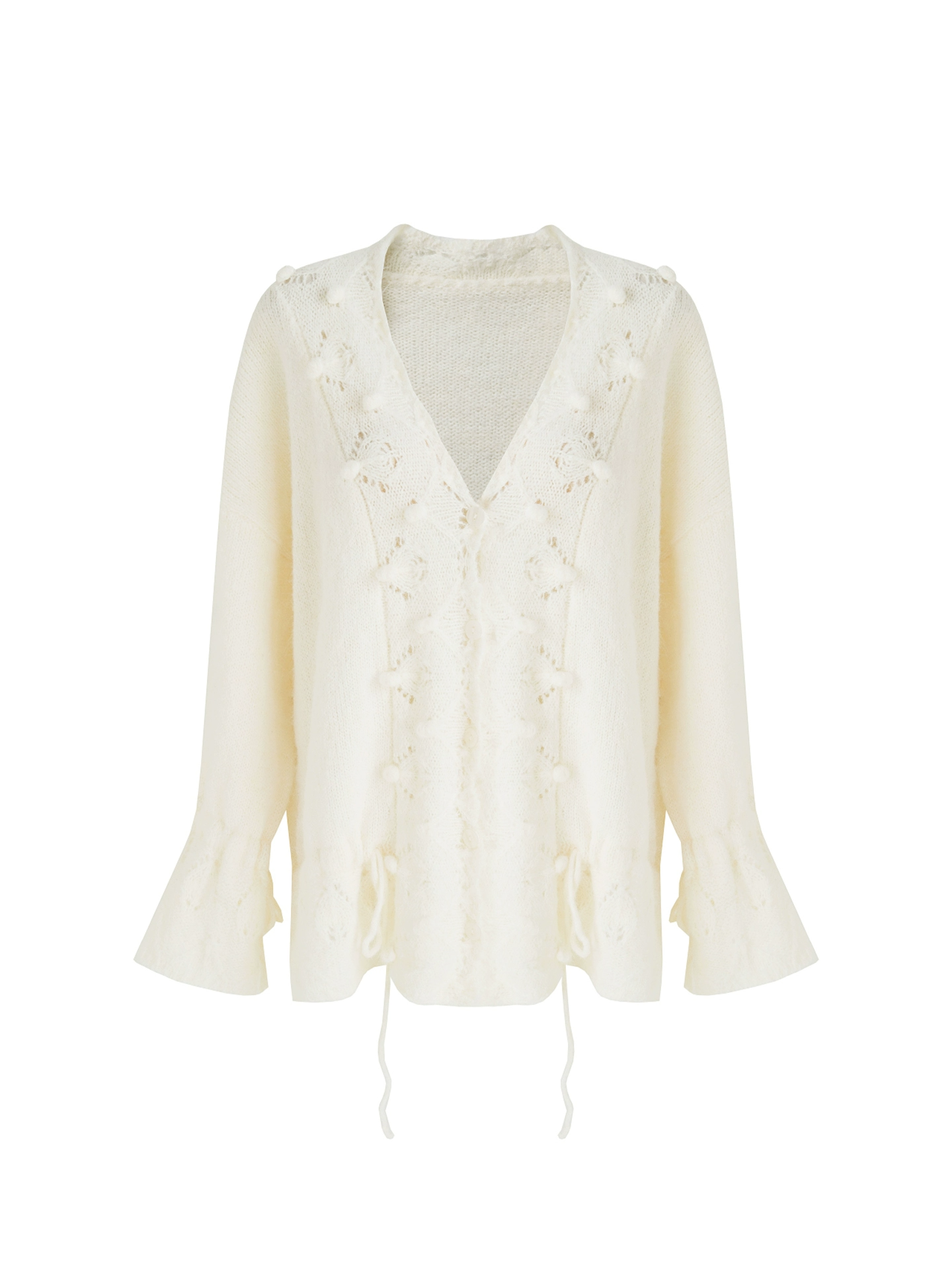 Chic V-Neck Wool Blend Knit