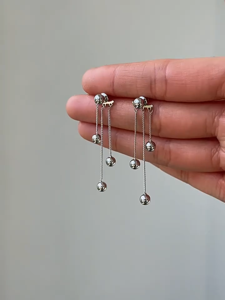 Cascade Sphere Drop Earrings