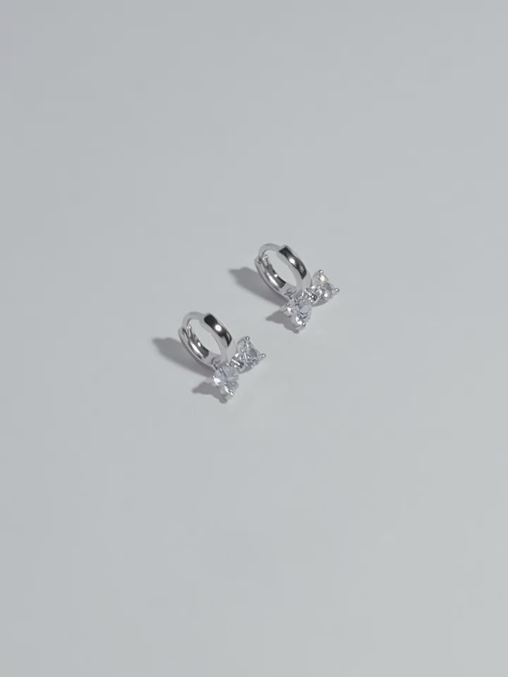 Twin Spark Hoop Earrings