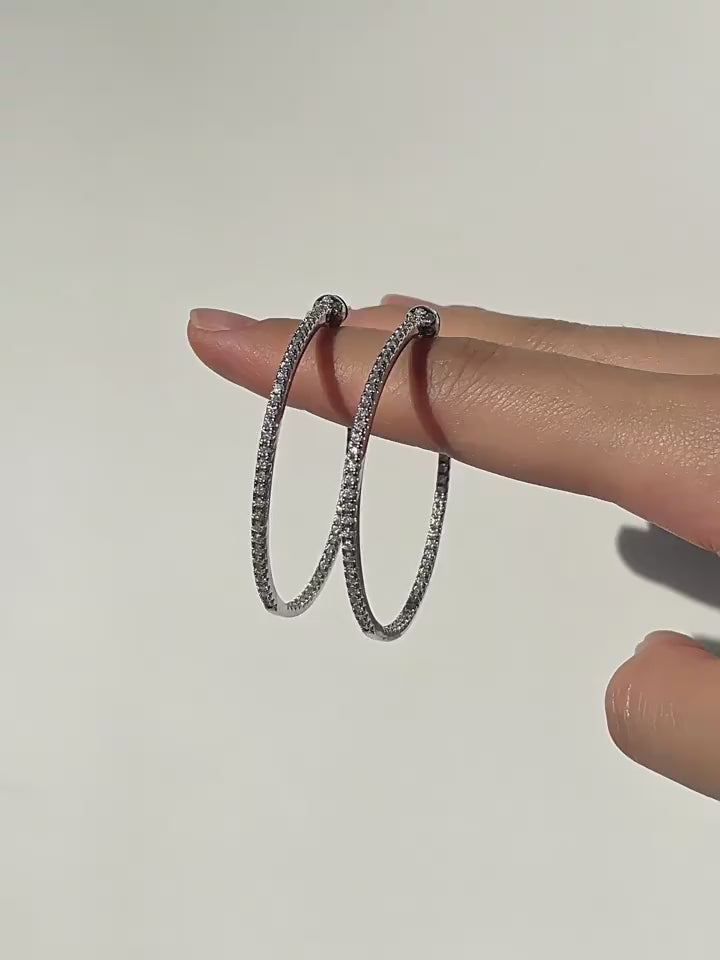 Pavé Circle Hoops