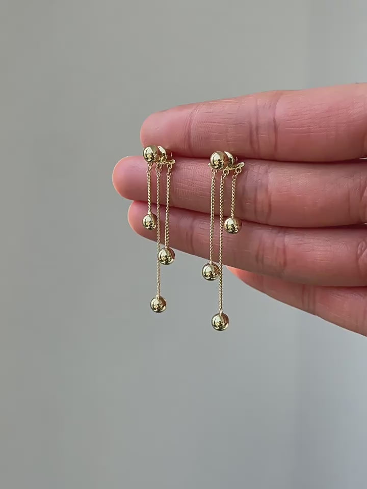 Cascade Sphere Drop Earrings