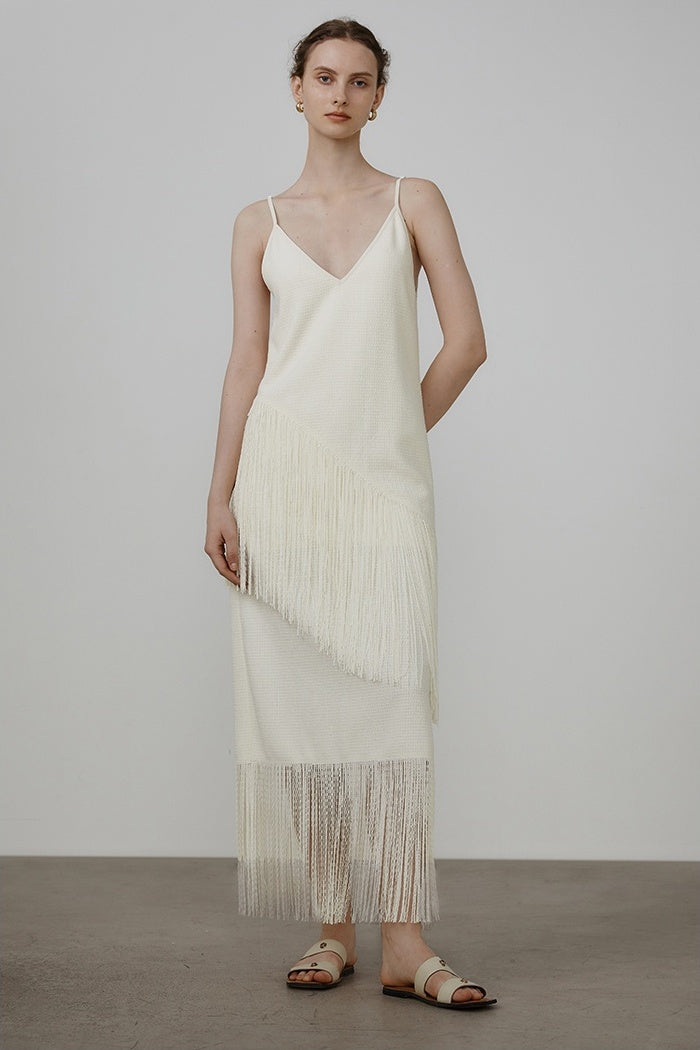 Subtle Elegance Fringe Resort Dress