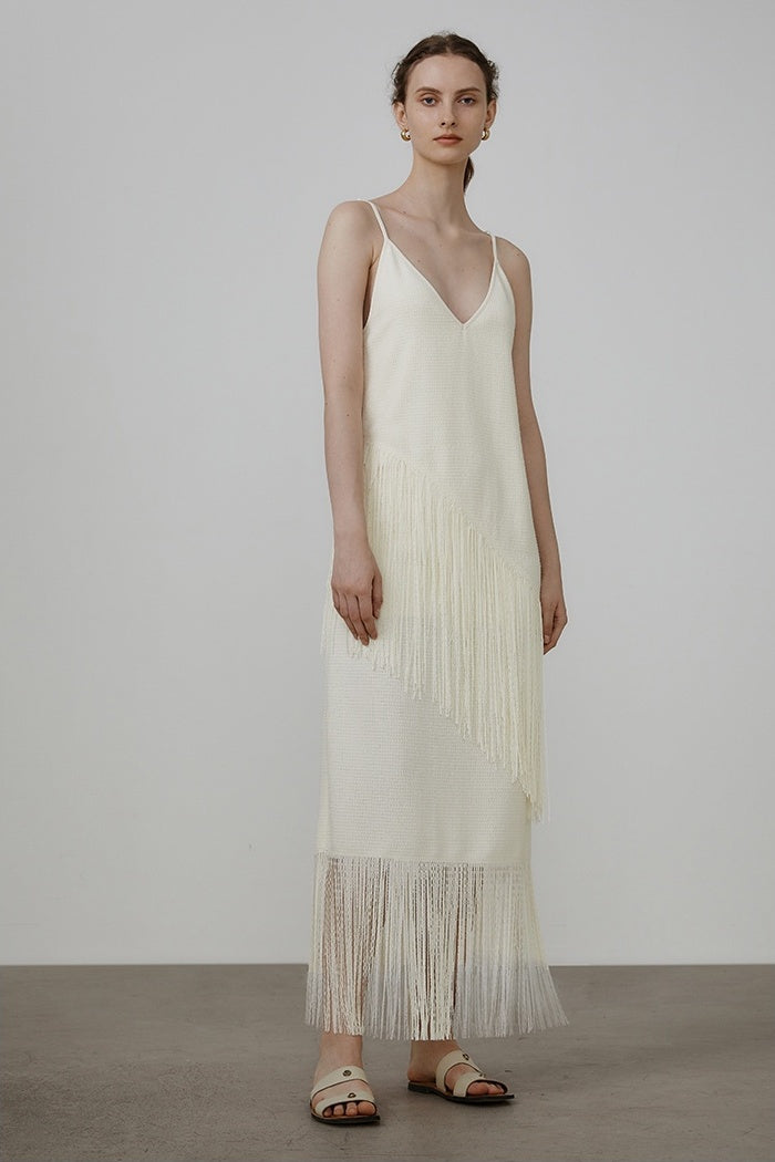Subtle Elegance Fringe Resort Dress