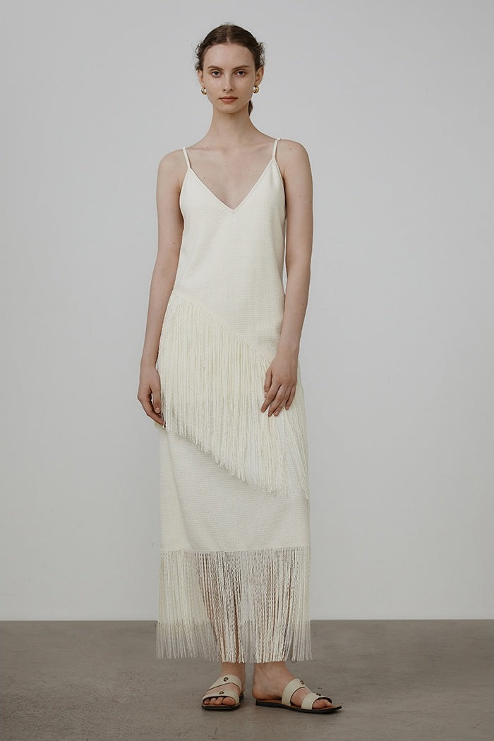 Subtle Elegance Fringe Resort Dress